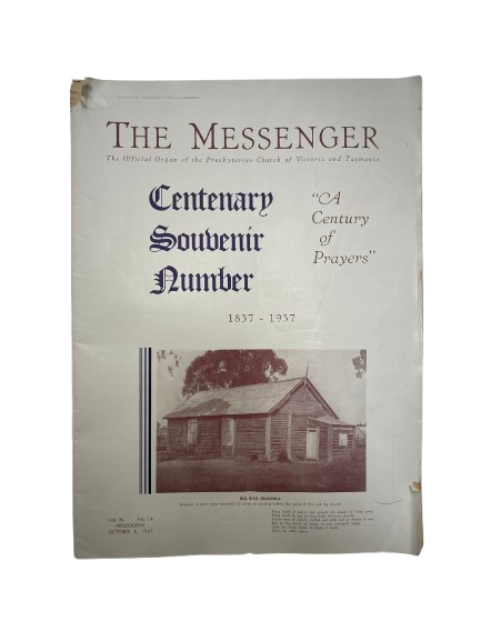 호주 빅토리아 장로교 잡지 <The Messenger> 백주년 기념호(1937) 1점 기증 